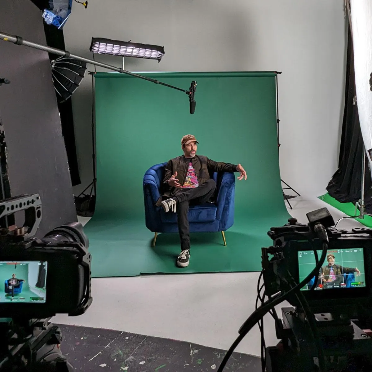 Canadian Screen Awards tribute — studio interview setup